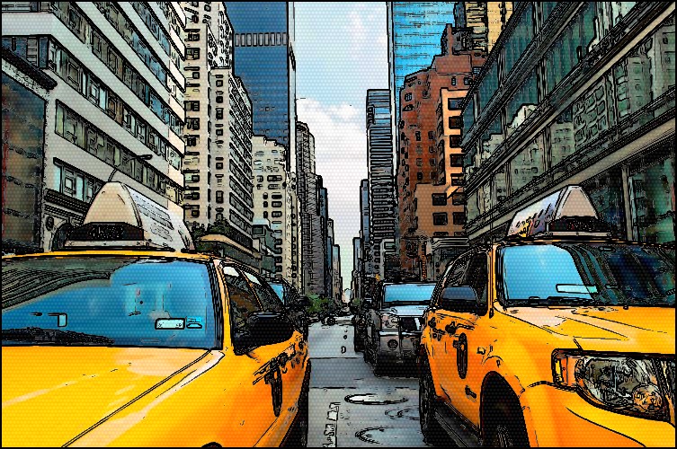 image with comic filter applied